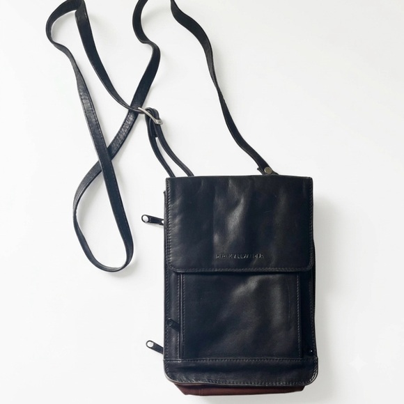 Derek Alexander Handbags - Y2K Vintage DEREK ALEXANDER Leather Crossbody Wallet Organizer Bag Black Purse